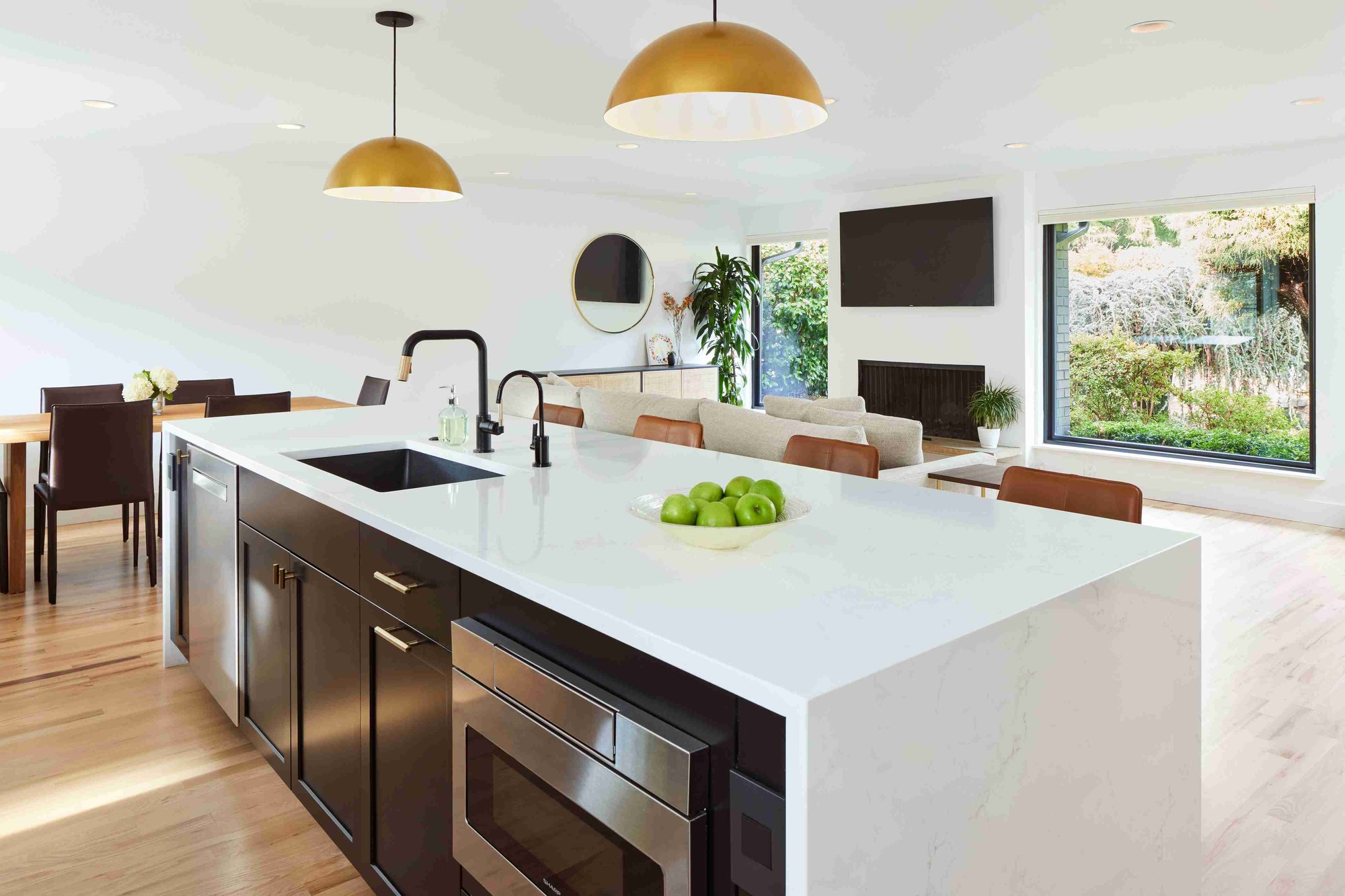 kitchen island in a seattle kitchen remodel with modern appliances kitchen island in a seattle kitchen remodel with modern appliances