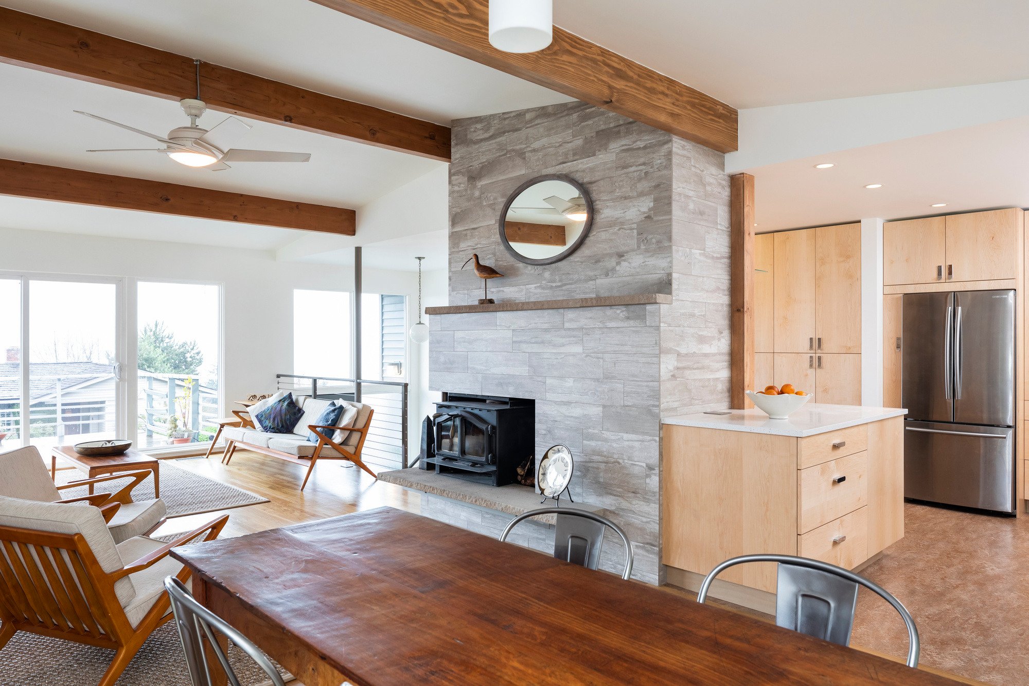 kitchen and living area remodel in greater seattle