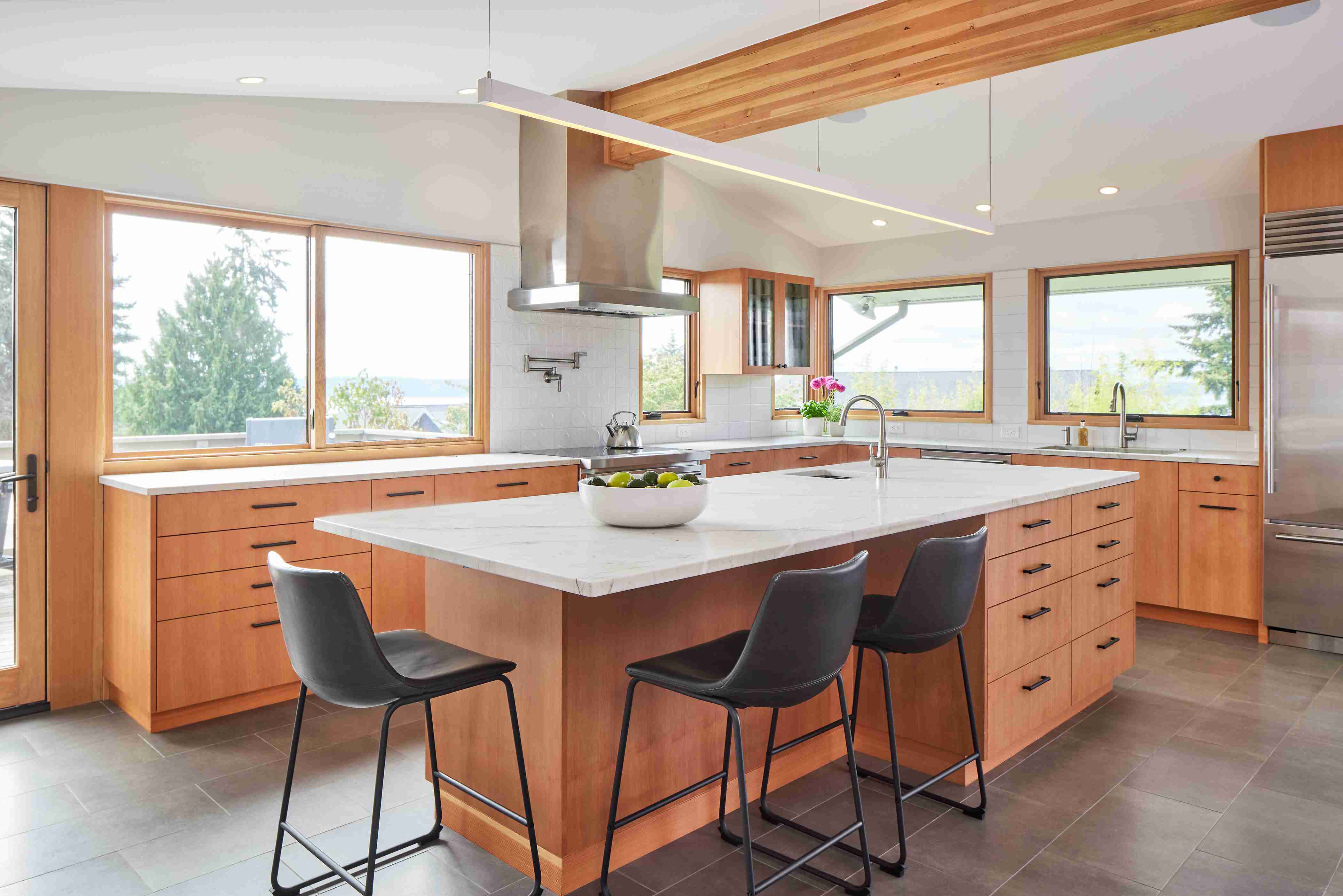 Warm Contemporary Kitchen Remodel by Pathway Design & Construction project photo