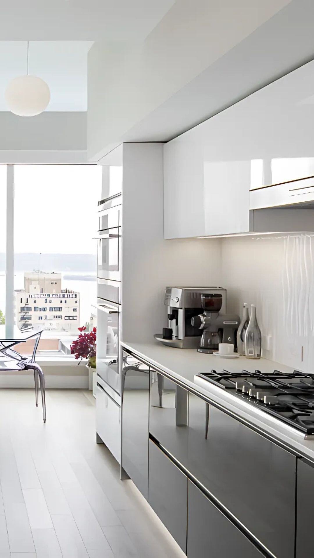 Image of a sleek kitchen remodel in Seattle apartment